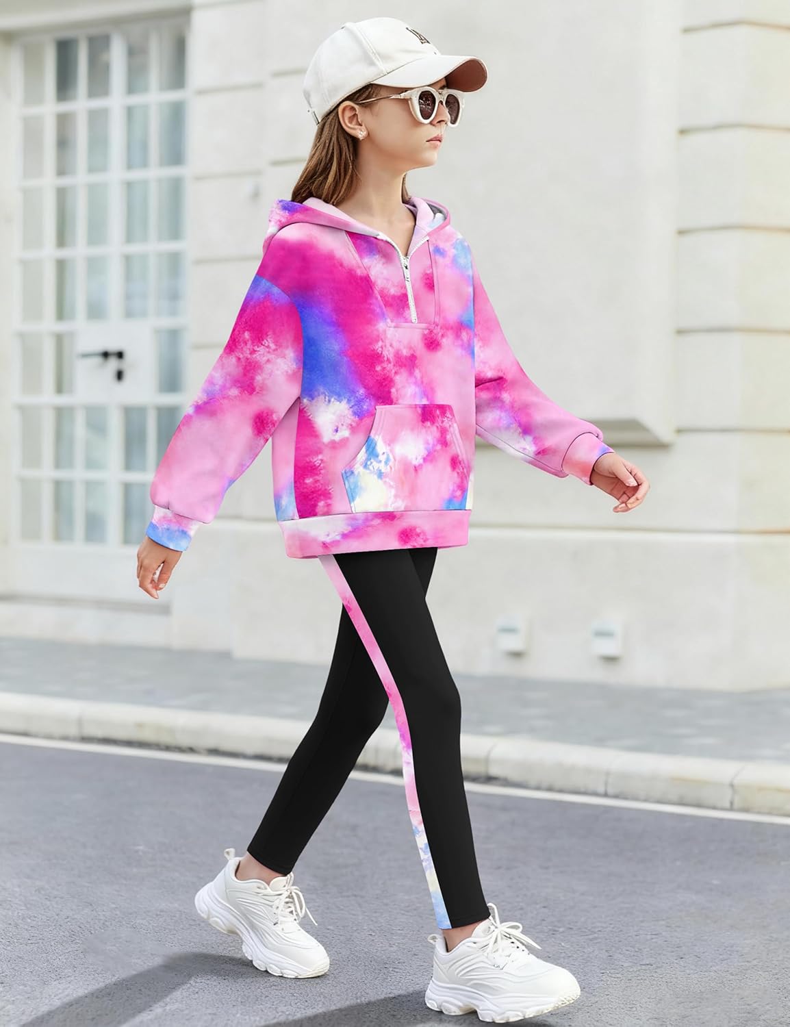 MIGU Girls Clothes Tie Dye Hoodie Sweatshirt + Camo Sweatpants Girls Clothing Sets 2 Piece Fall Winter Outfits 6-14T - Image 4