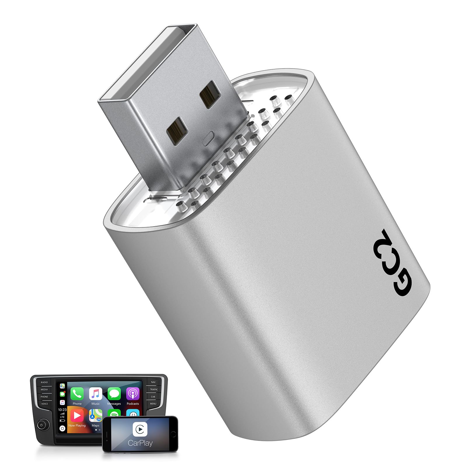 Wireless CarPlay Adapter for iPhone 2026 Updated USB A/USB C