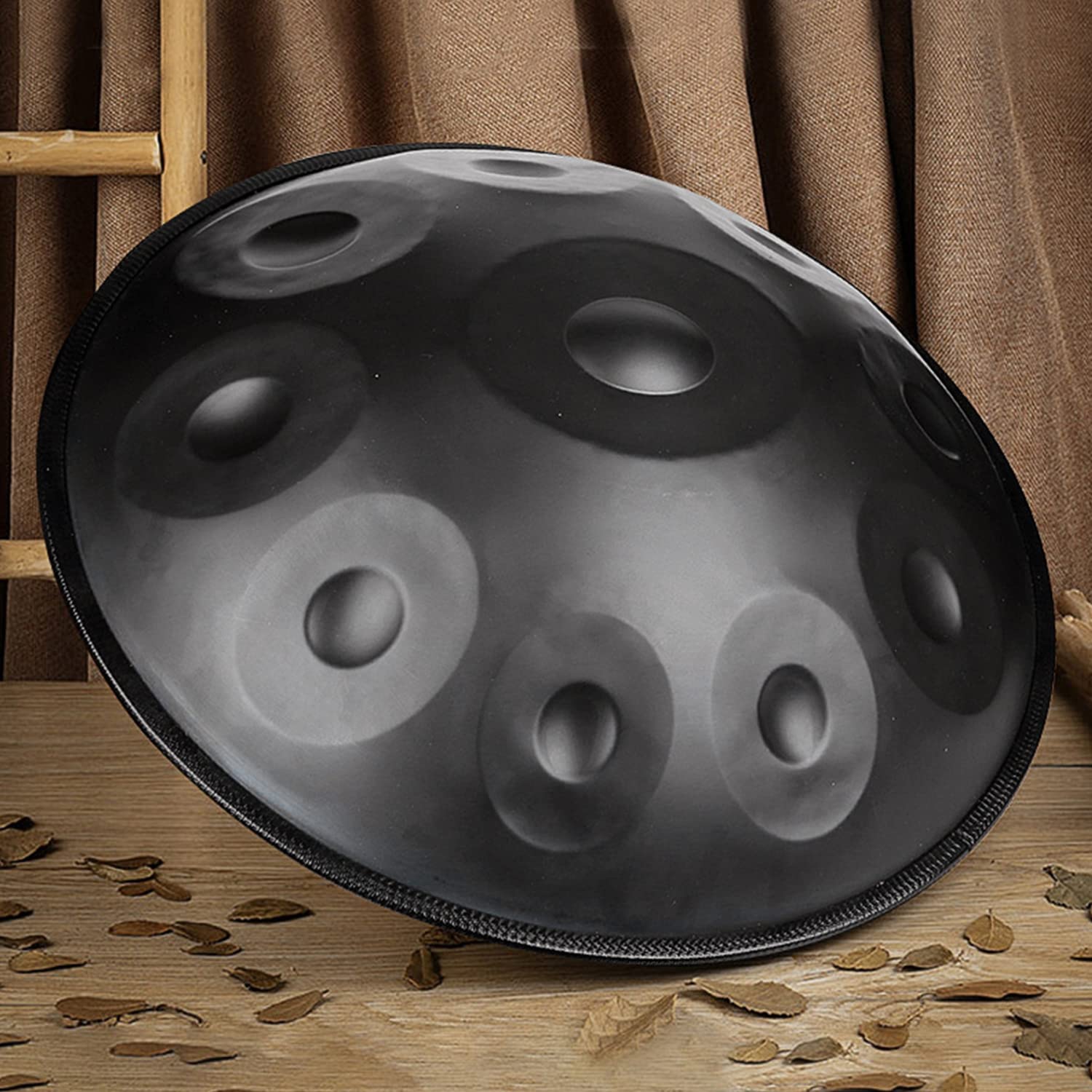 Tamburo a Disco Manuale in Re Minore, Tamburo Fatto a Mano a 9 Toni, Set di Tamburi Handpan 432Hz con Borsa, Martello Handpan, Supporto, per Guarigione del Suono, Sollievo dal