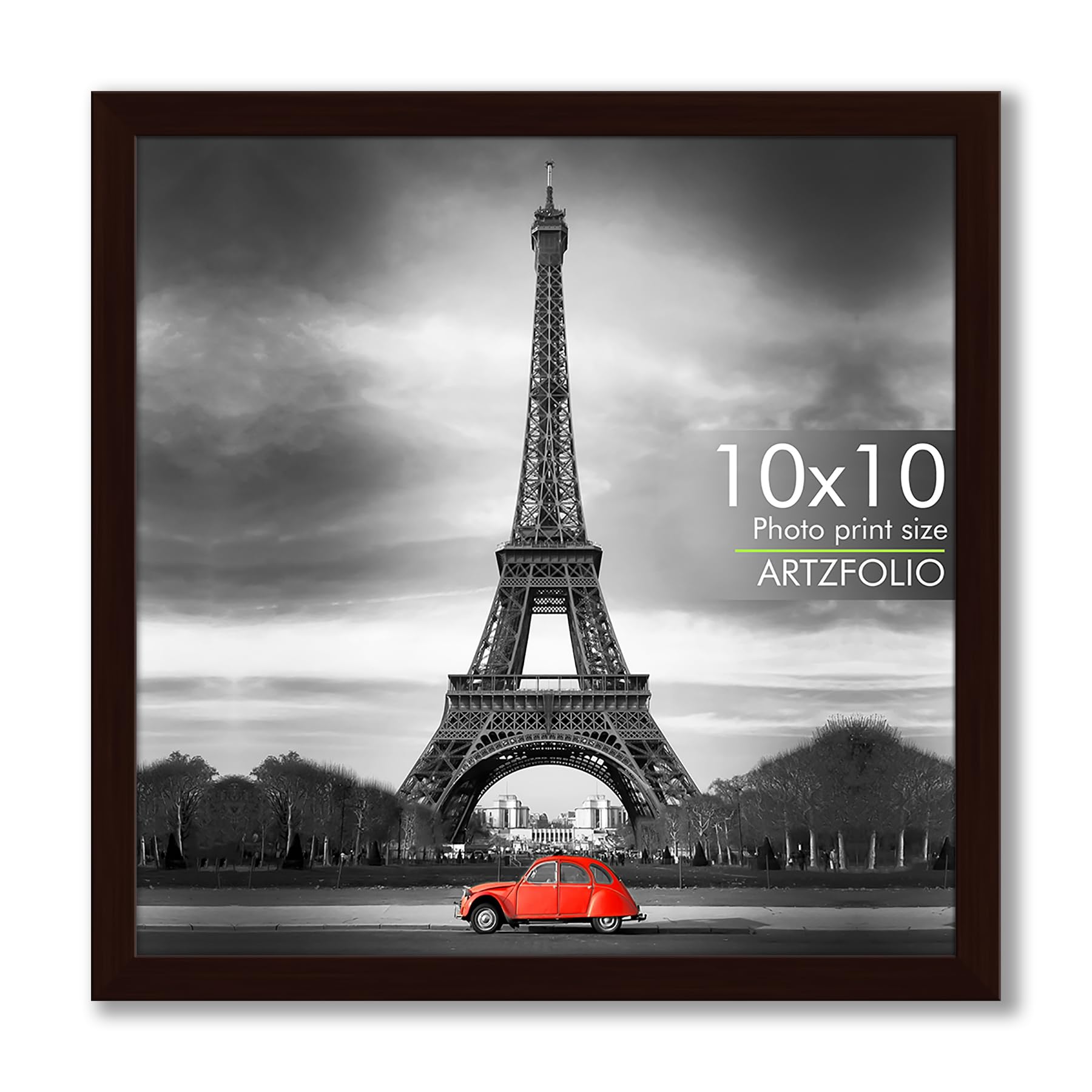 ArtzFolio Wall & Table Photo Frame D563 | Wall Photo Frame Collage for Living Room | Picture Frames Bedroom, Home & Office Decoration | Dark Brown | 10x10 inch (25x25 cms)