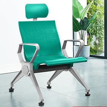 Ergonomic Waiting Room Chairs with Armrest & Headrest, Pu Reception Seating for Offices,S, Schools, Airports - Durable, Comfortable, Stylish