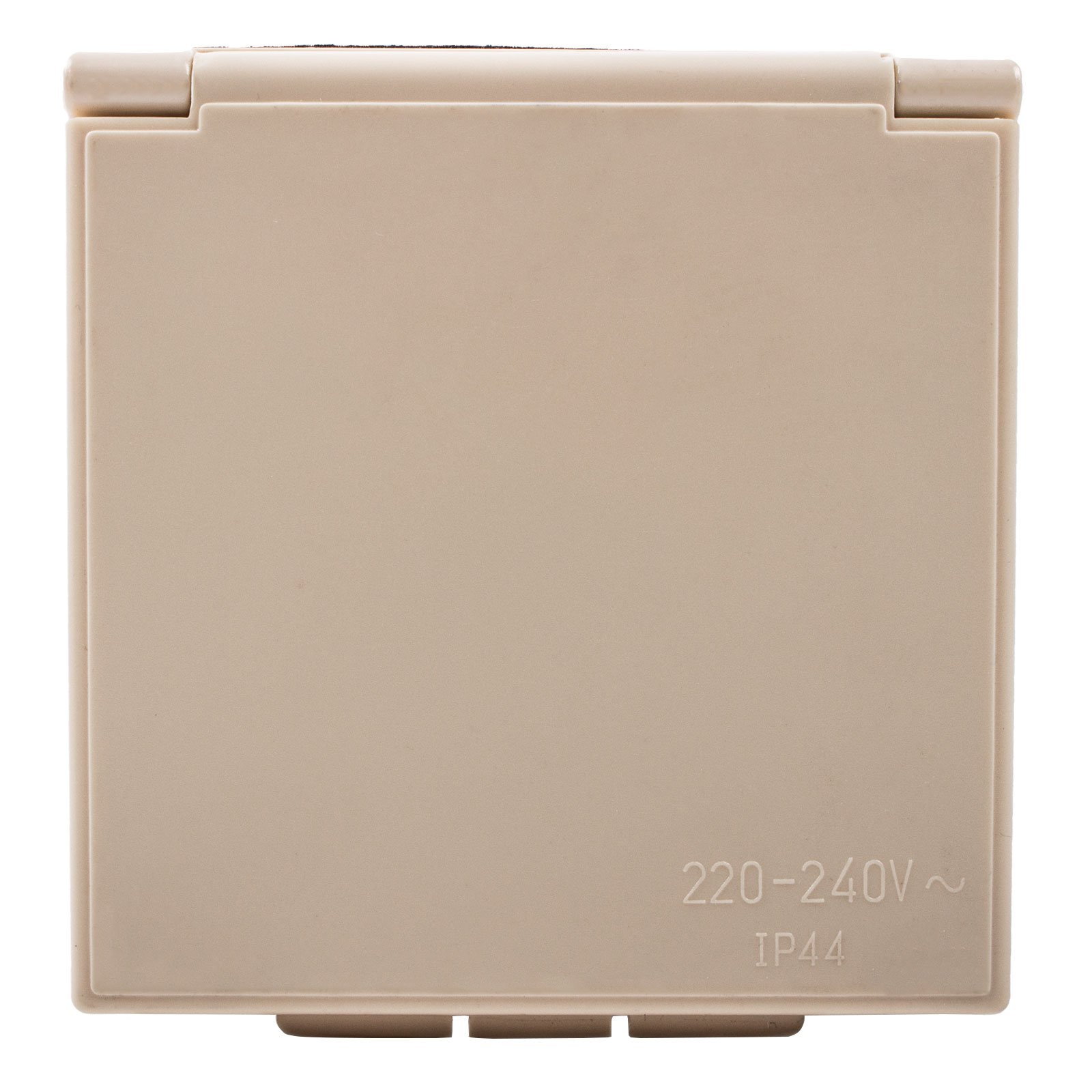 POWERPART Prise CEE extérieur Beige aux projections d'eau IP 44 200–240 V, 16 A, 3 broches pour caravane, camping-car ou bateau