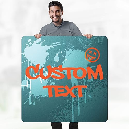 Miniatura 336 de My Sign Center - Letrero personalizado, 11 colores de fuente, 13 estilos de fuente, 4 opciones de agujero, 22 tamaños, 8 x 32 pulgadas, sin óxido,