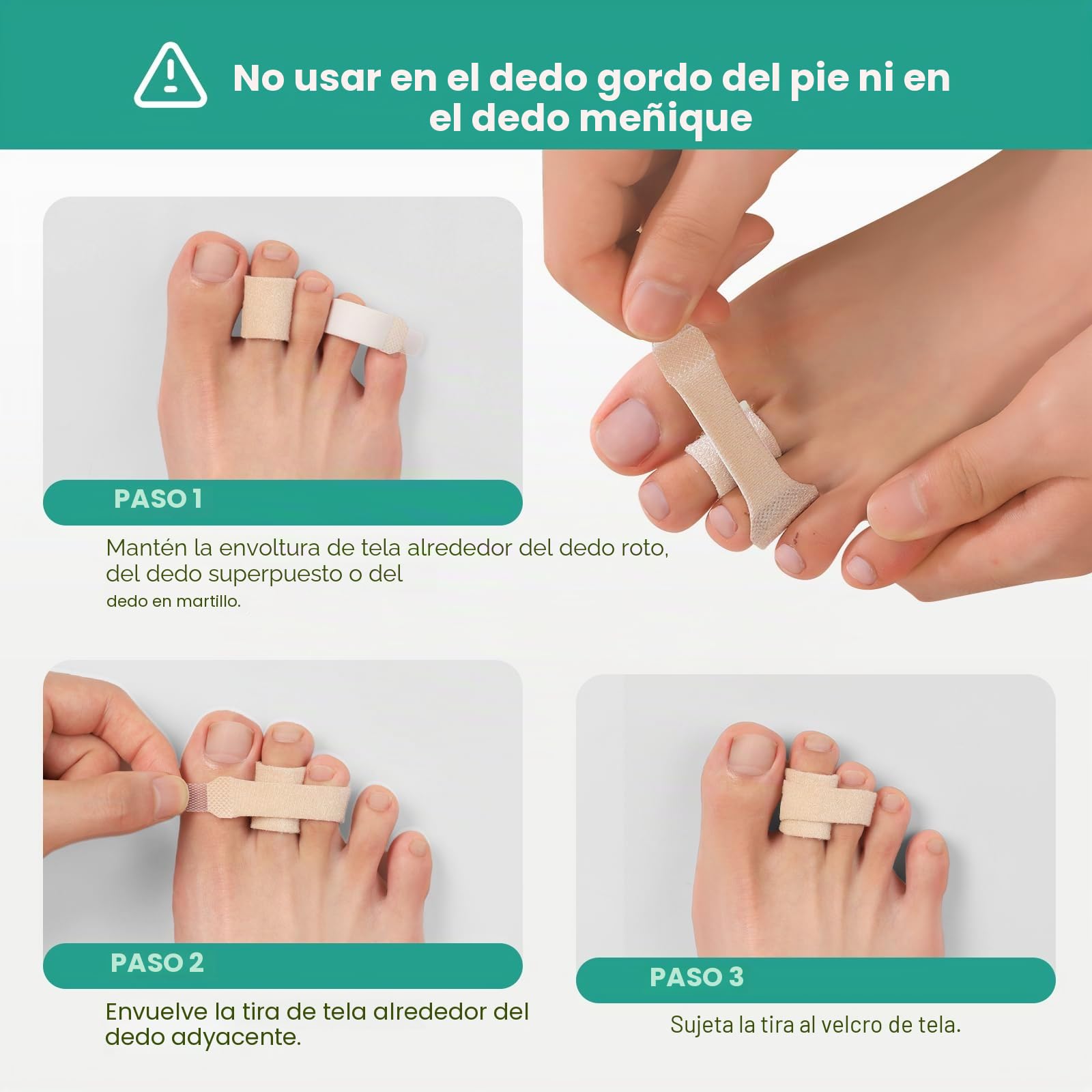 Welnove Alisador de dedos en martillo, paquete de 8 férulas para dedos en martillo, vendajes acolchados para dedos de los pies, corrector de dedos superpuestos, férulas para dedos torcidos, dedos