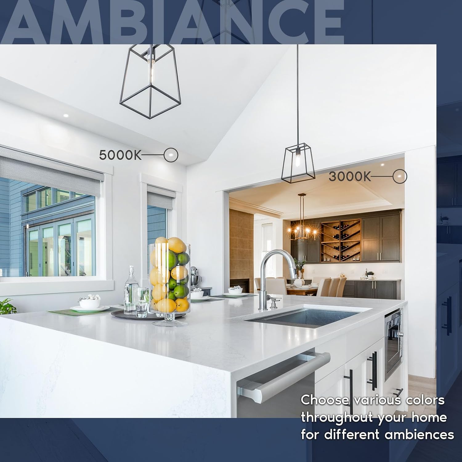 LUXRITE 3 Inch Trimless LED Recessed Light with Junction Box, 5CCT Selectable 2700K-5000K, 10W, 750LM, Dimmable, Wet & IC Rated, Canless Downlight, ETL Listed, New Construction and Remodel