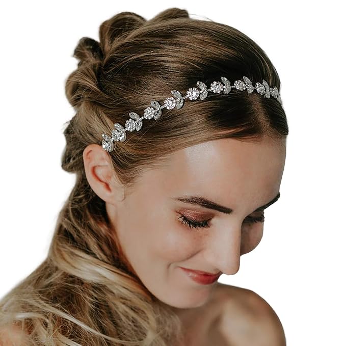 Wedding Hair Accessories Vintage Gold Color Headbands Hairbands Flower Headpiece For Brides Crystal Headdress Bridal Jewelry