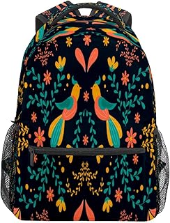 Mochila escolar para meninos e meninas, mochila de ombro para estudantes mexicanos colorida, bolsa de ombro para meninos e meninas, leve, durável, bolsa de viagem para trilhas, acampamento, mochila de dia