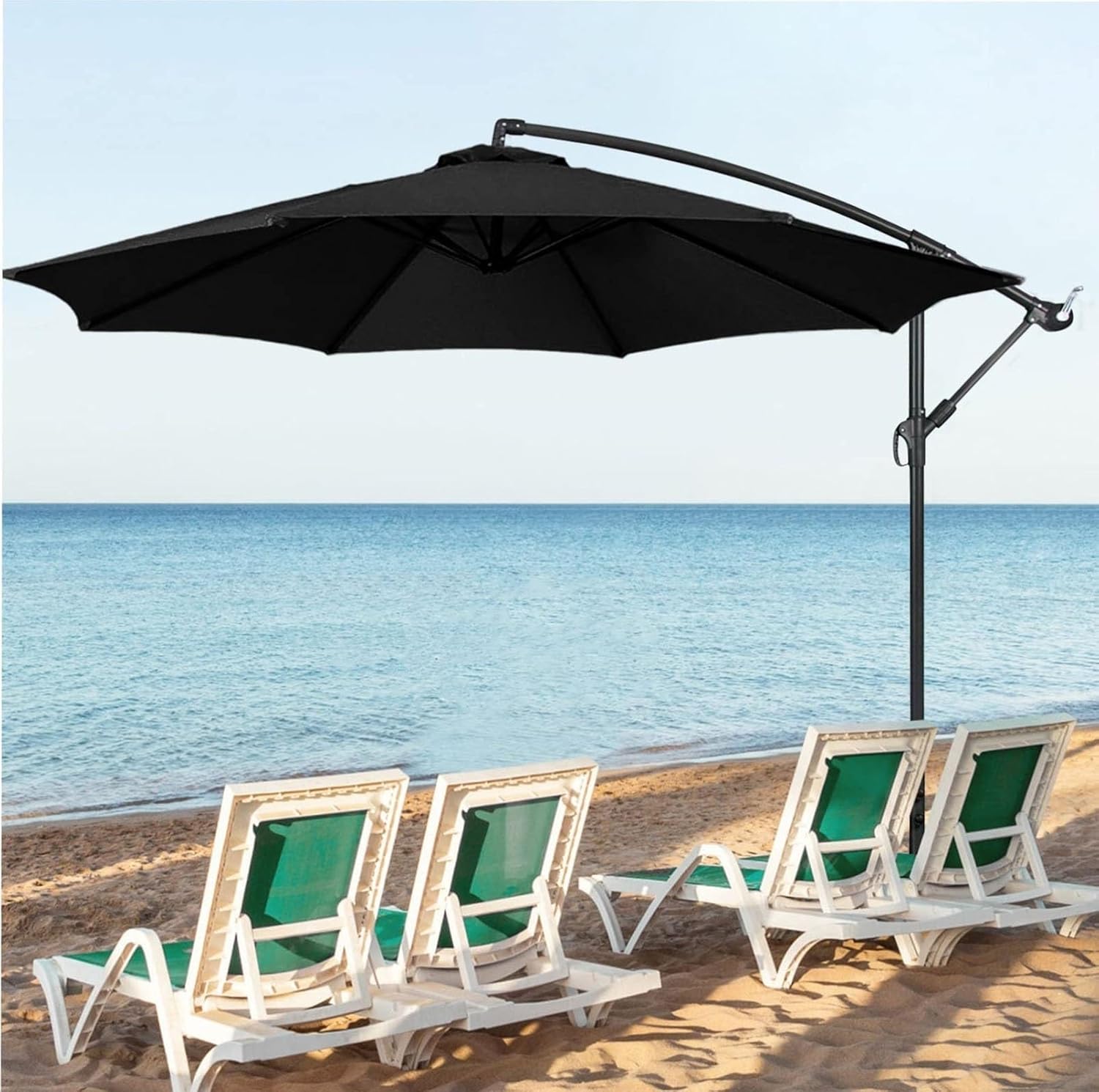 Garden Parasol Replacement Parasol Cover, Replacement Parasol Canopy, 7.5ft/8.8ft/9.8ft(8 Ribs), waterproof, Patio Umbrella Replacement Canopy Market Table Umbrella Canopy