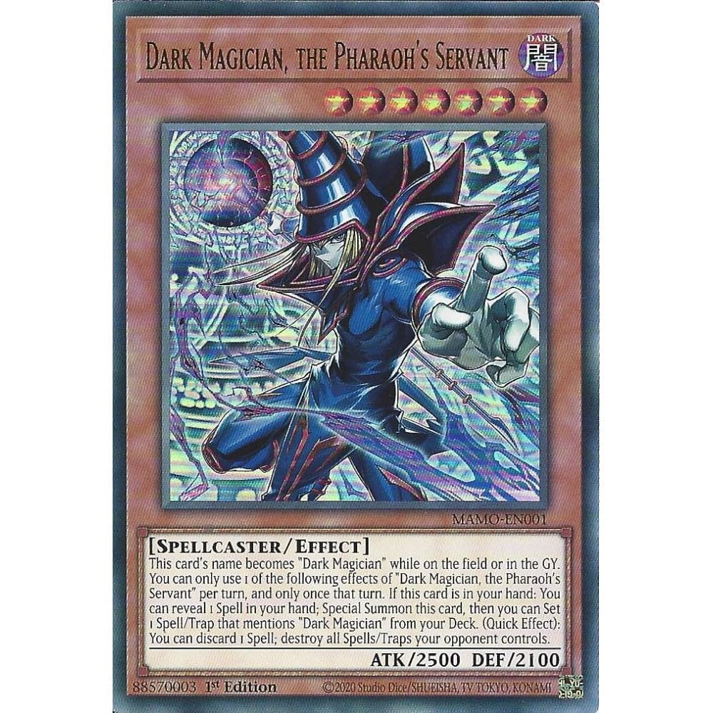 MAMO-EN001 Dark Magician, the Pharaoh's Servant : Ultra Rare Card : 1st Edition : Magnificent Monsters : Yugi's Atem Dark Magician Deck Support Card