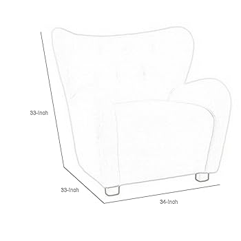 Amazon.com: Benjara Lao Accent Chair, Wingback Design
