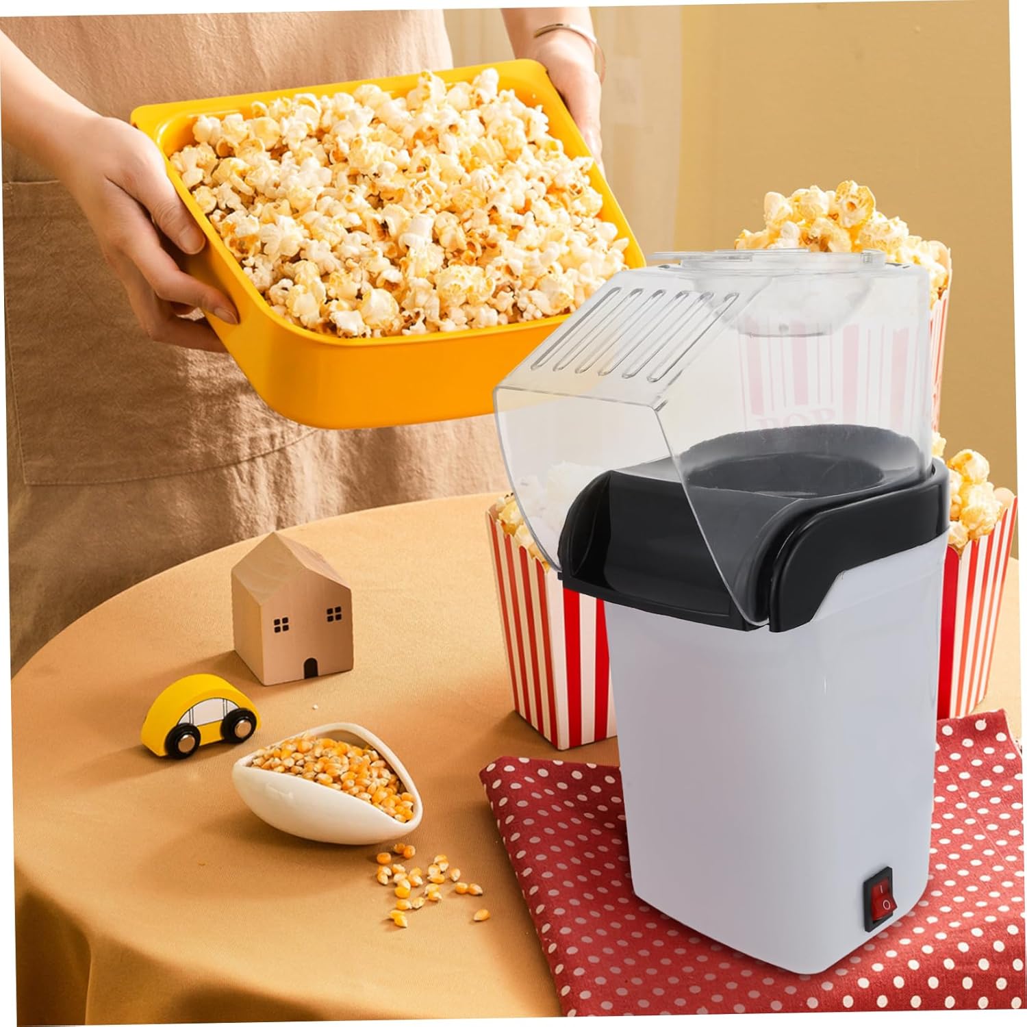 Domestic Popcorn Maker Electric Popcorn Machine Home Use Heat Resistant
