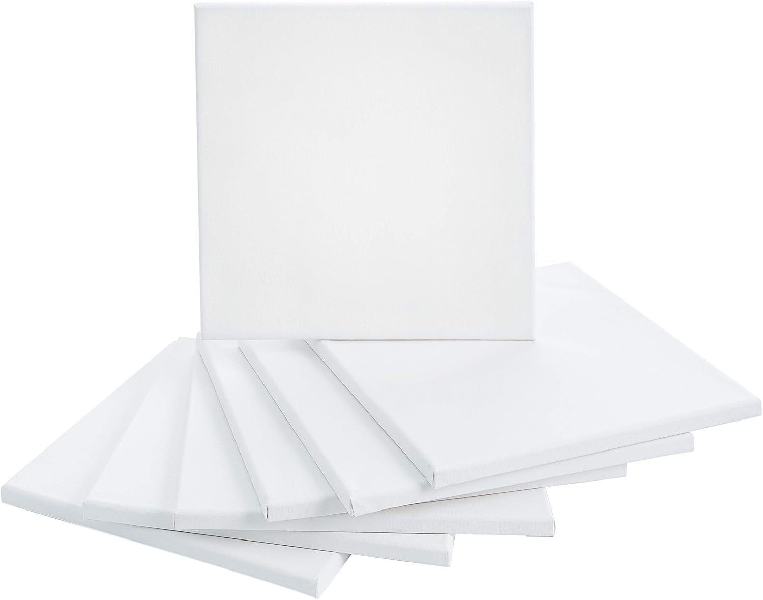 Pre Stretched Cotton Canvas, 12x12 Inch | 7 Pack of Triple Primed Blank White Artists Canvases | Art Supplies for Painting, Acrylics, and Oil Paint | Value Set : Everything Else