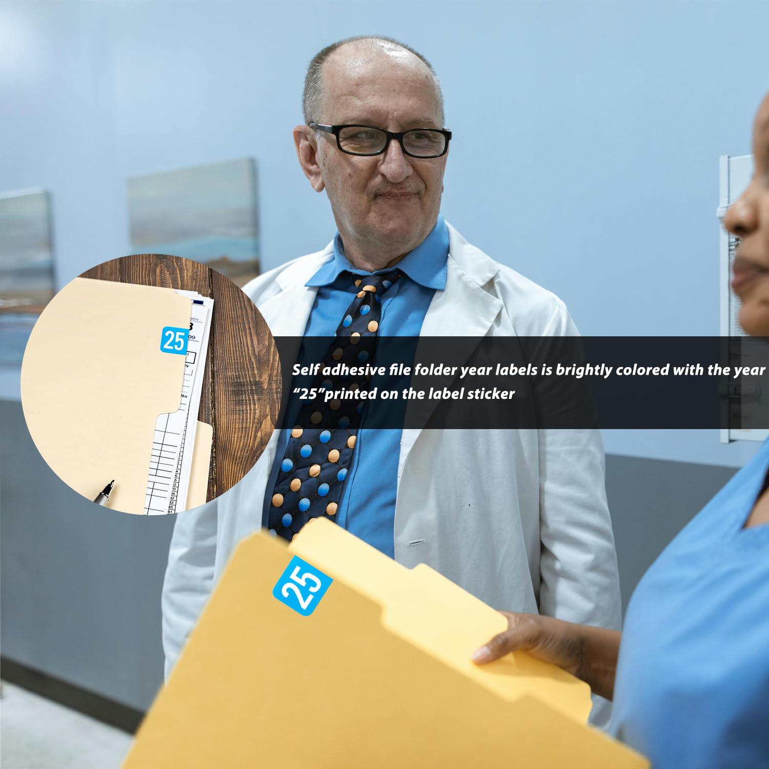 500pcs 2025 Stickers - Colored Year Labels For File Organization & Planning