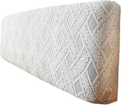 OQHAIR Stretch Solid Color Headboard Cover Soft Jacquard All Inclusive Bed Headboard Slipcover for Bedroom Decor -Light gray-180cm/71inch