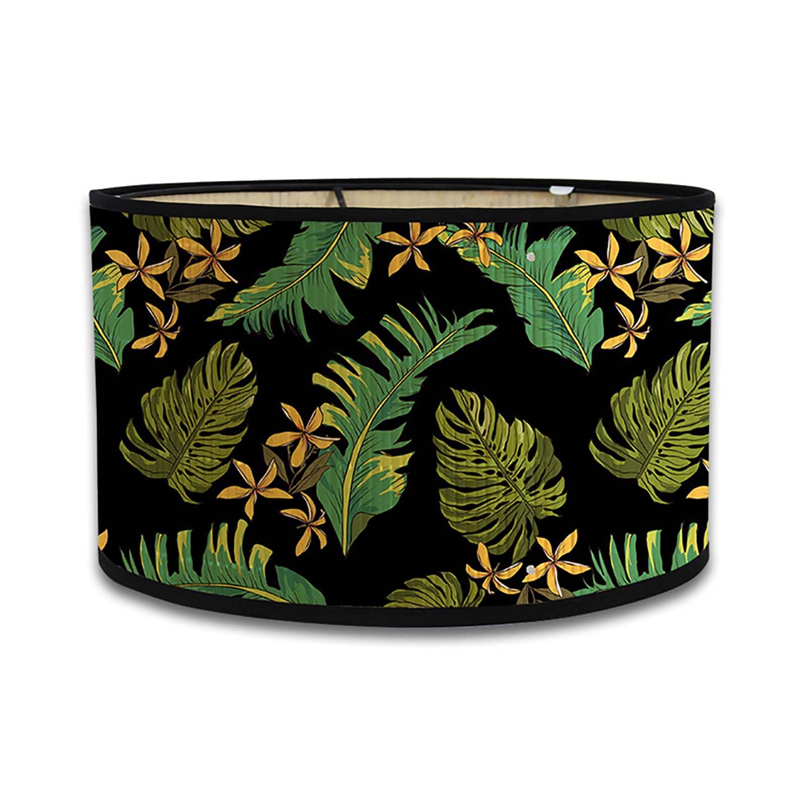 Retro Bamboo lampshade, Round Drum Shaped lampshade for Tables or Chandeliers, Suitable for Simple Ceiling Chandeliers (Style 24)