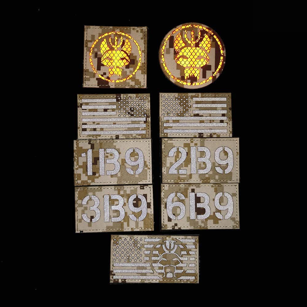 Siegel Team DEVGRU Dreizack Katzenkopf IR Infrarot reflektierende Patch, anpassbare personalisierte Armee Moral militärische taktische Befestigung Haken Loop Backed dekorative Patches