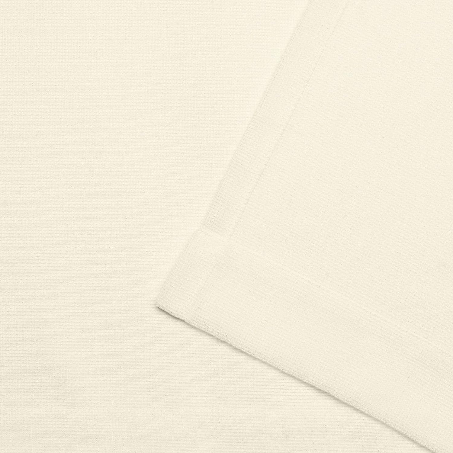 EXCLUSIVE HOME Miami Semi-Sheer Indoor/Outdoor Hook-and-Loop Tab Top Curtain Panel Pair, 54"x84", Ivory
