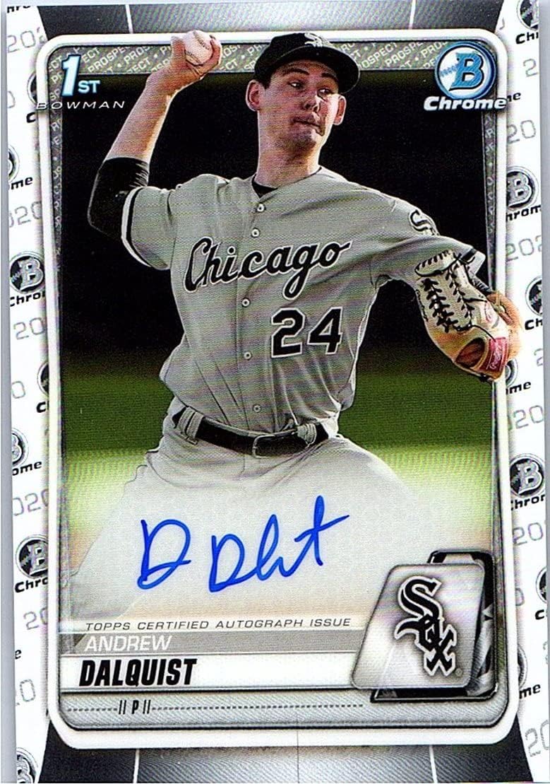 Andrew Dalquist 1st Bowman Chrome On Card Autographed Chrome Propect Collectible Baseball Card - 2020 Bowman Chrome Baseball Card #CPA-AD (White Sox)