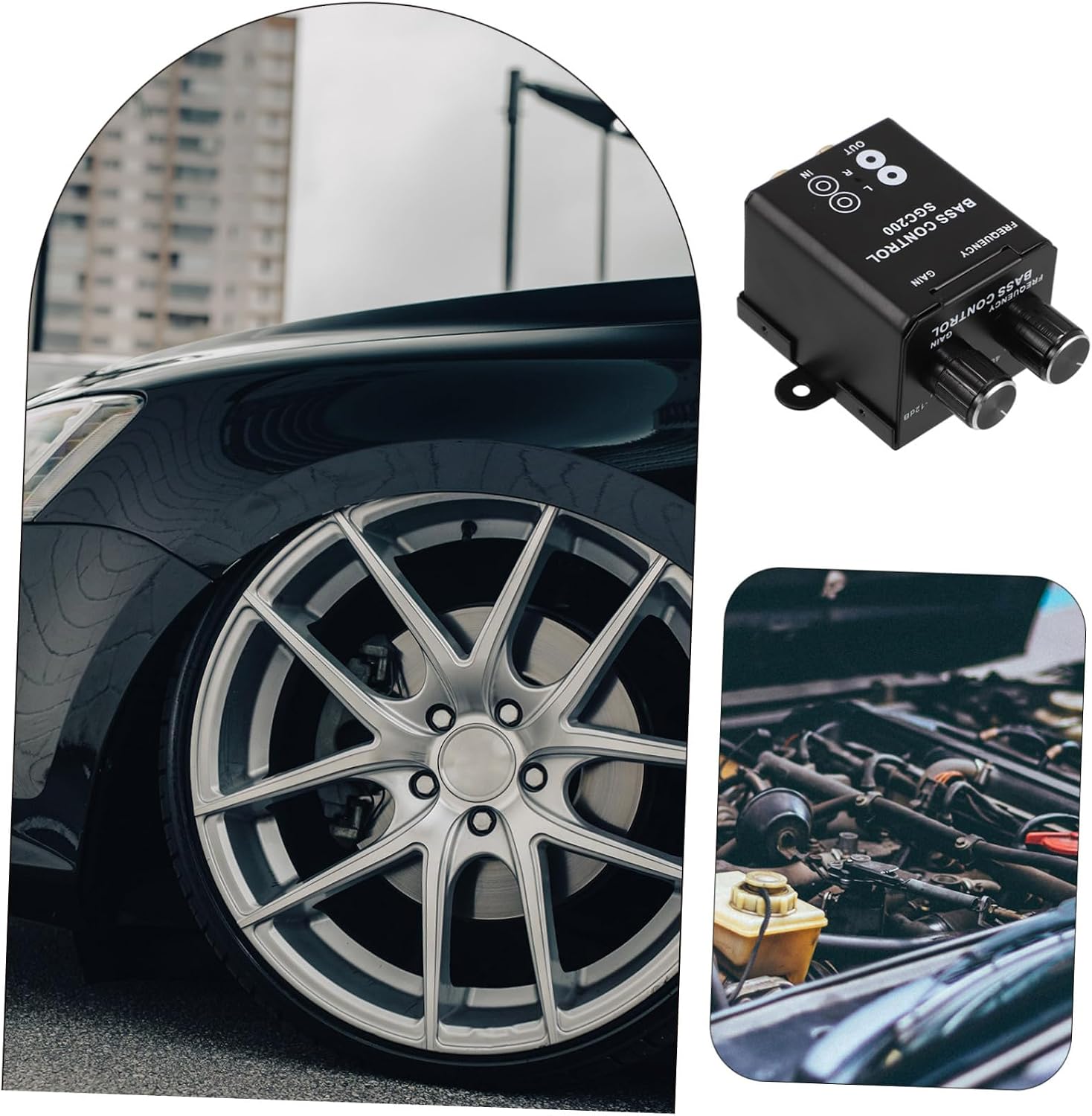 ULTECHNOVO Iron Construction Universal Car Audio Controller Volume Bass Knob for Amplifier