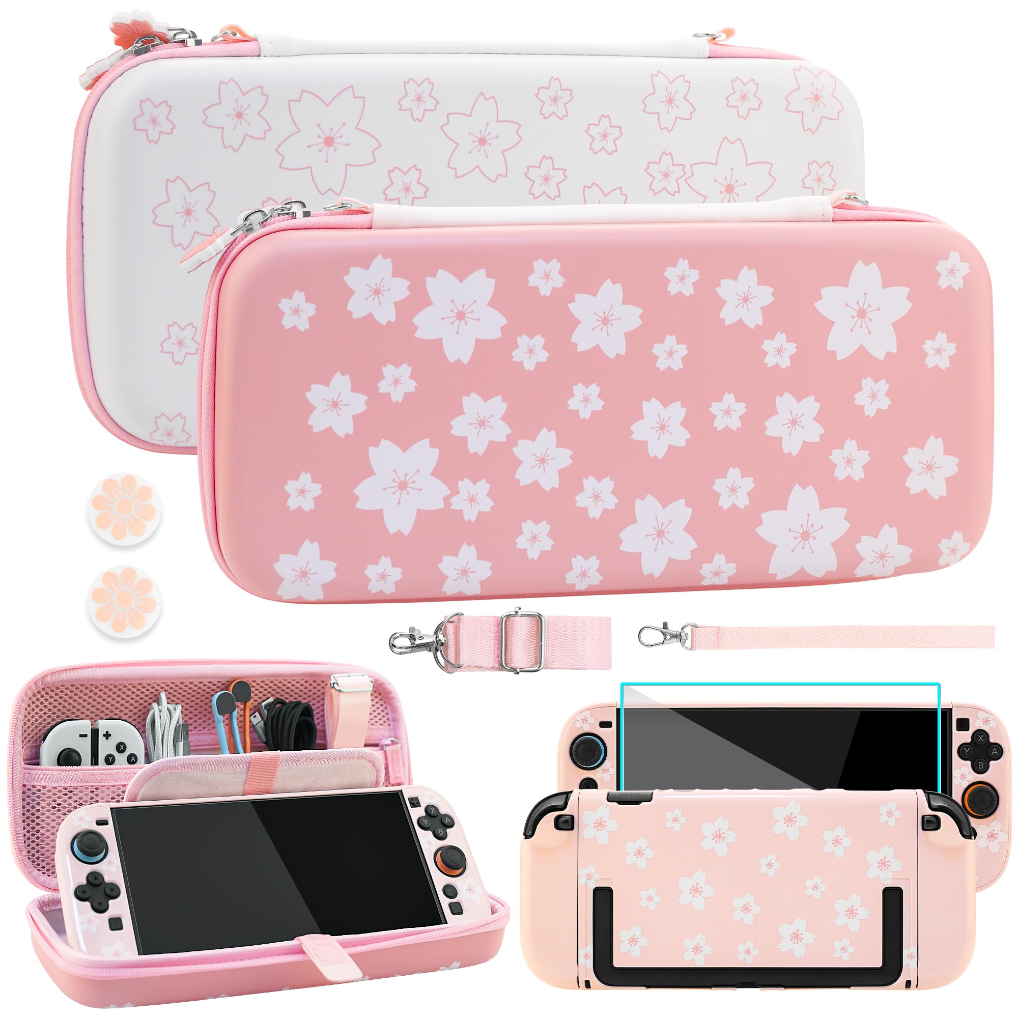 Amazon.com: RHOTALL Cherry Blossom Carrying Case for Nintendo