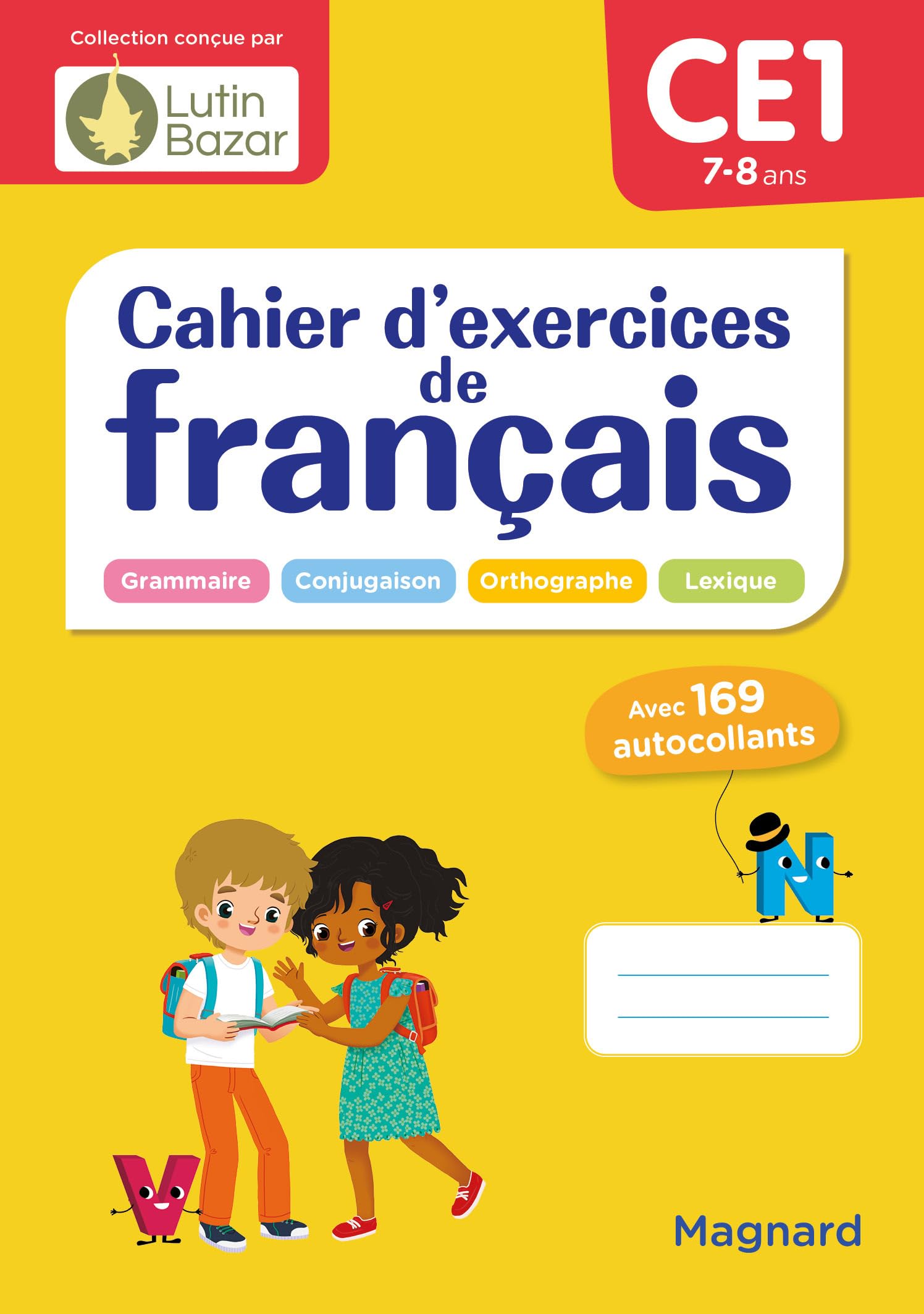 Cahier d'exercices de français CE1: Une collection conçue par Lutin Bazar