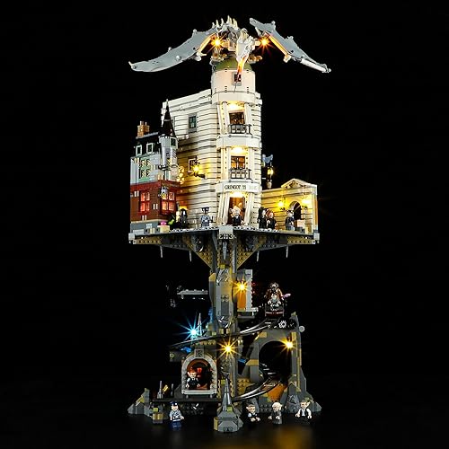 YEABRICKS LED Light for Lego-76417 Harry Potter Gringotts Wizarding Bank-CollectorsEdition Building Blocks Model (Lego Set NOT Included)