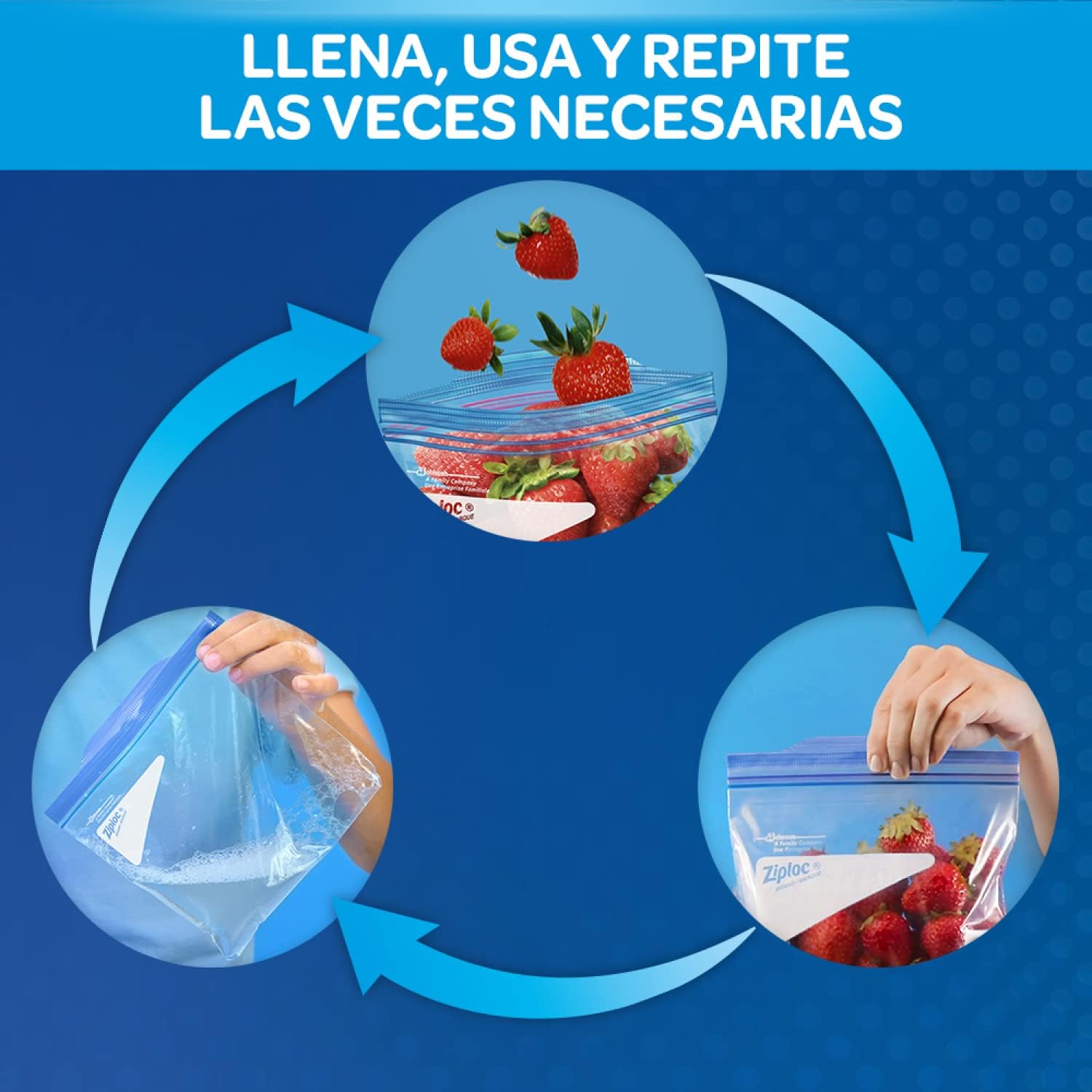 Ziploc Reusable Freezer Storage Bags, 44 Medium and 60 Large