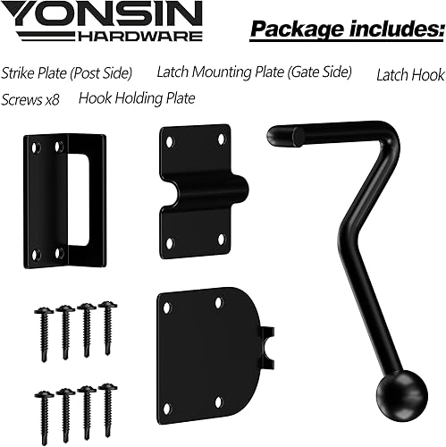 Miniatura 3 de Gancho de pestillo deslizante, pestillo de puerta de perno deslizante, gancho de cierre duradero para puertas y puertas, pestillo de puerta de