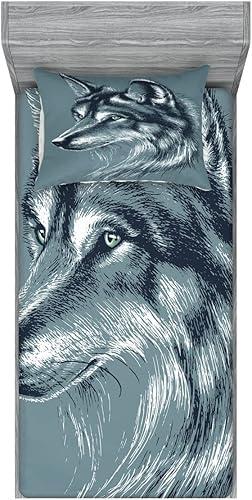 Miniatura 25 de Ambesonne Juego de sábanas bajeras y fundas de almohada, dibujos de aviones antiguos, vuelos clásicos con fechas, estilo vintage, diseño nostálgico,