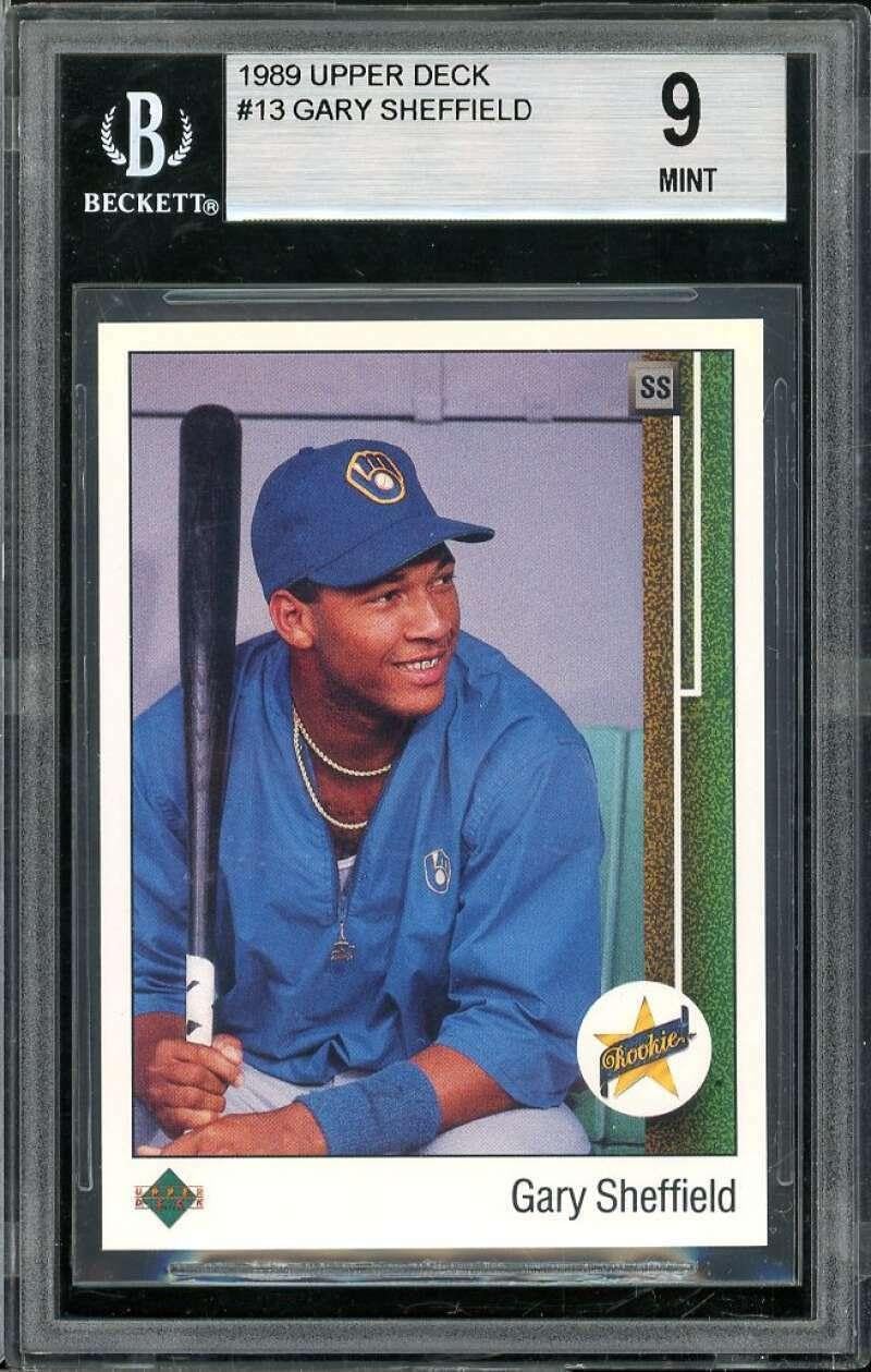 Gary Sheffield Rookie Card 1989 Upper Deck #13 BGS 9 (9.5 9 8.5 9) - Baseball Slabbed Rookie Cards