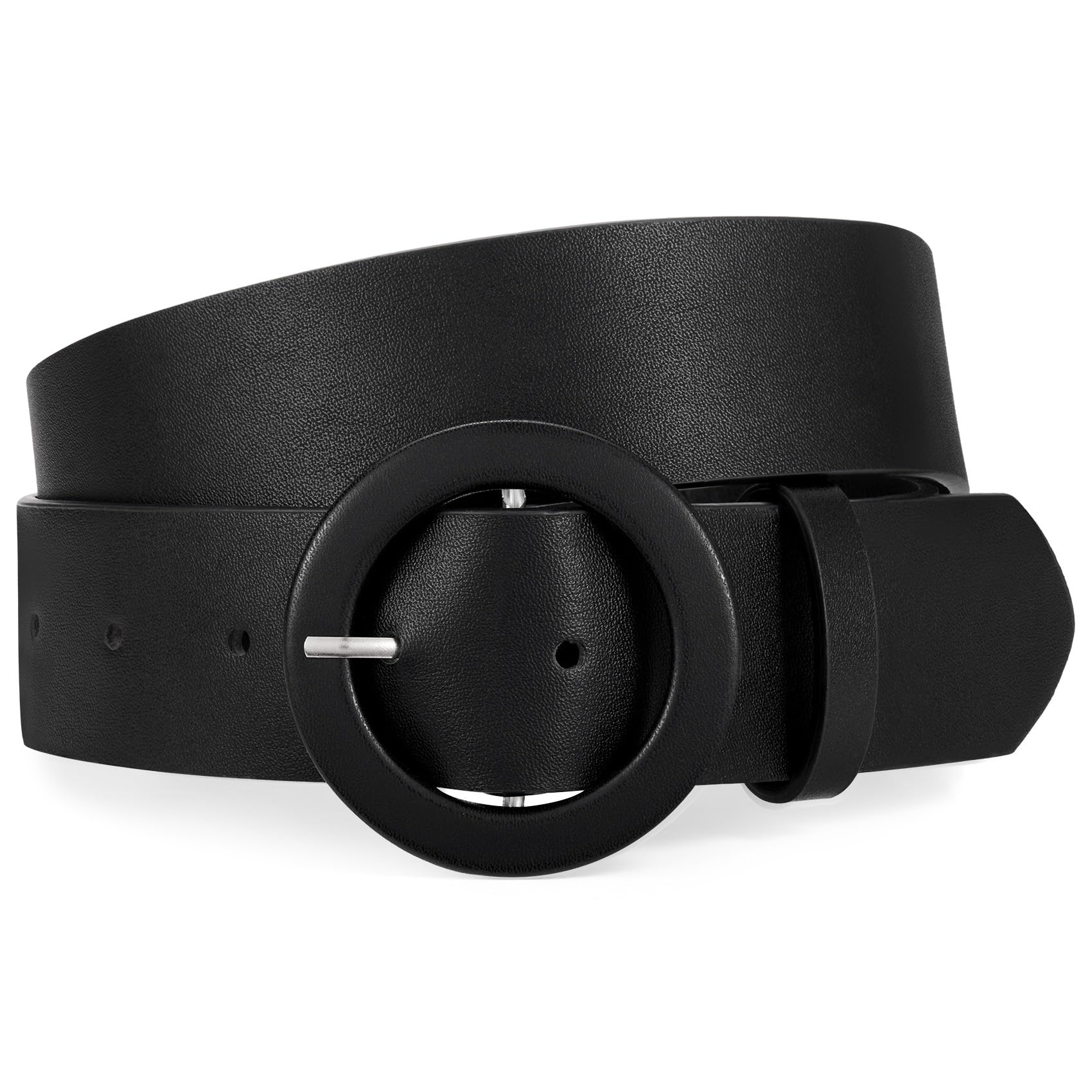 XZQTIVE Women's Wide Belt Fashion Candy Color Round Buckle Ladies Belt for Jeans Pants Dresses