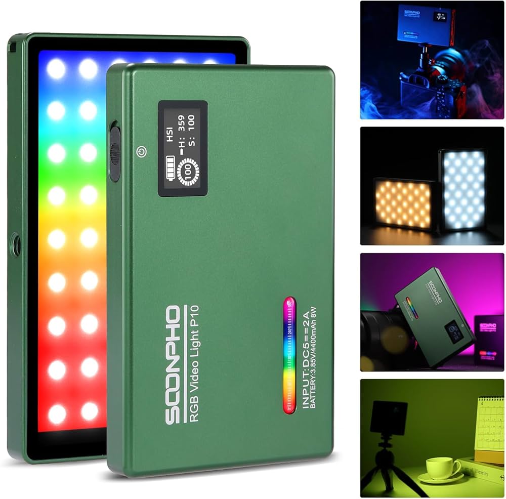 Amazon | SOONPHO LED撮影用ライトRGBビデオライト 2500K-8500K CRI