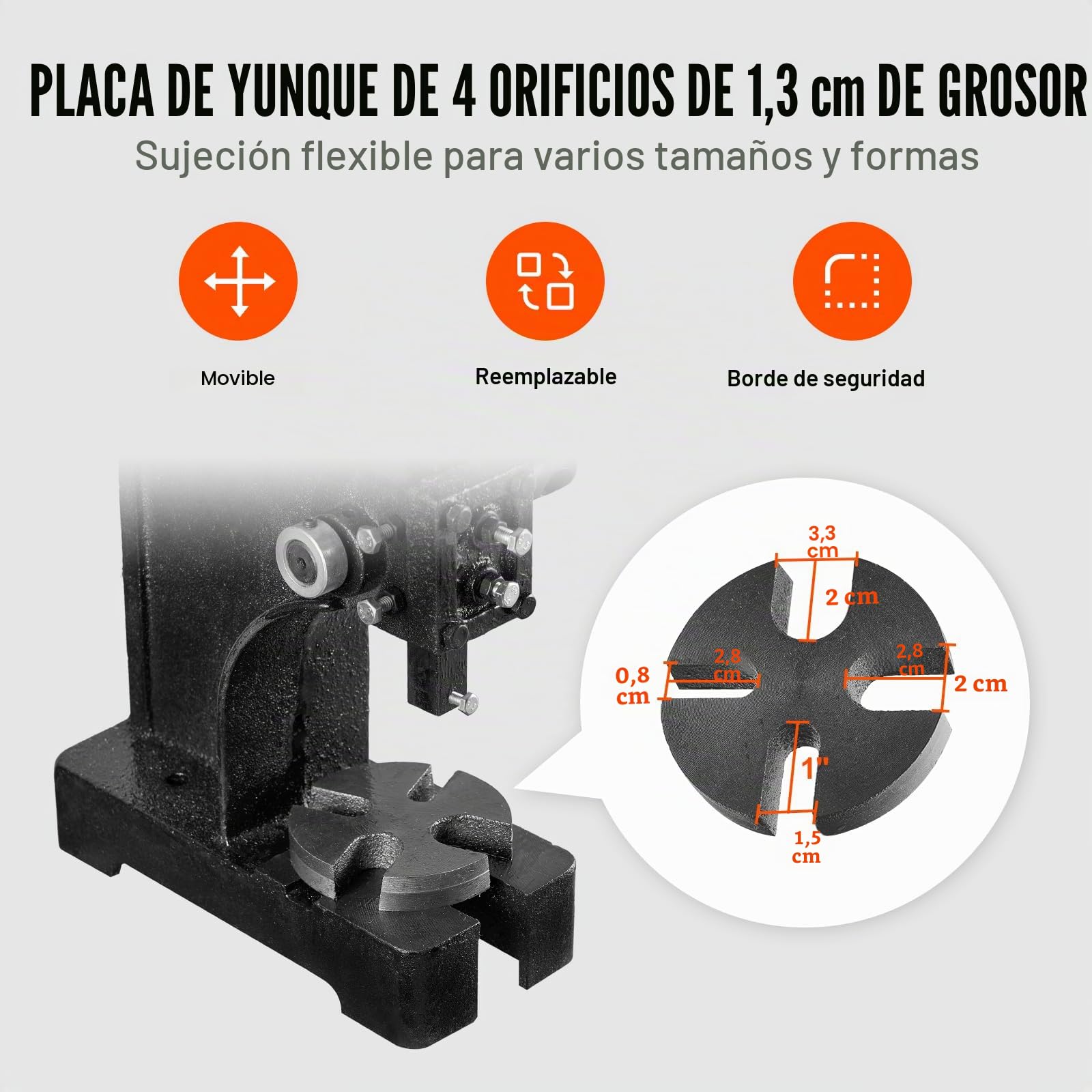 VEVOR Prensa de eje prensa de eje manual de 1 T altura máxima de 5,9" prensa de eje de escritorio manual de hierro fundido resistente prensa manual de precisión para estampar, doblar, estirar y formar