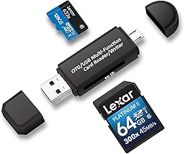 YAWALL Card Reader Micro USB OTG Adapter and USB 2.0 for SDXC, SDHC, SD, MMC, RS-MMC, Micro SDXC, Micro SD, Micro SDHC Card and UHS-I Card
