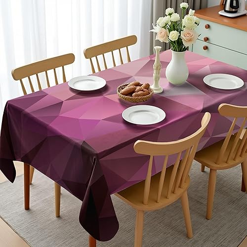 Miniatura 2 de Abstracto Home Decor Mantel by ambesonne, triángulo Entertainment Crystal Diamond monochromic Ilustración de moda, comedor cocina Funda para mesa