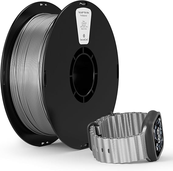 kexcelled High Speed TPU Filament 1.75mm,Metal Silver TPU 95A HF Flexible Soft 3D Printer Filament,1 kg Spool (2.2lbs), Excellent Elasticity,Fit Most 3D FDM Printers