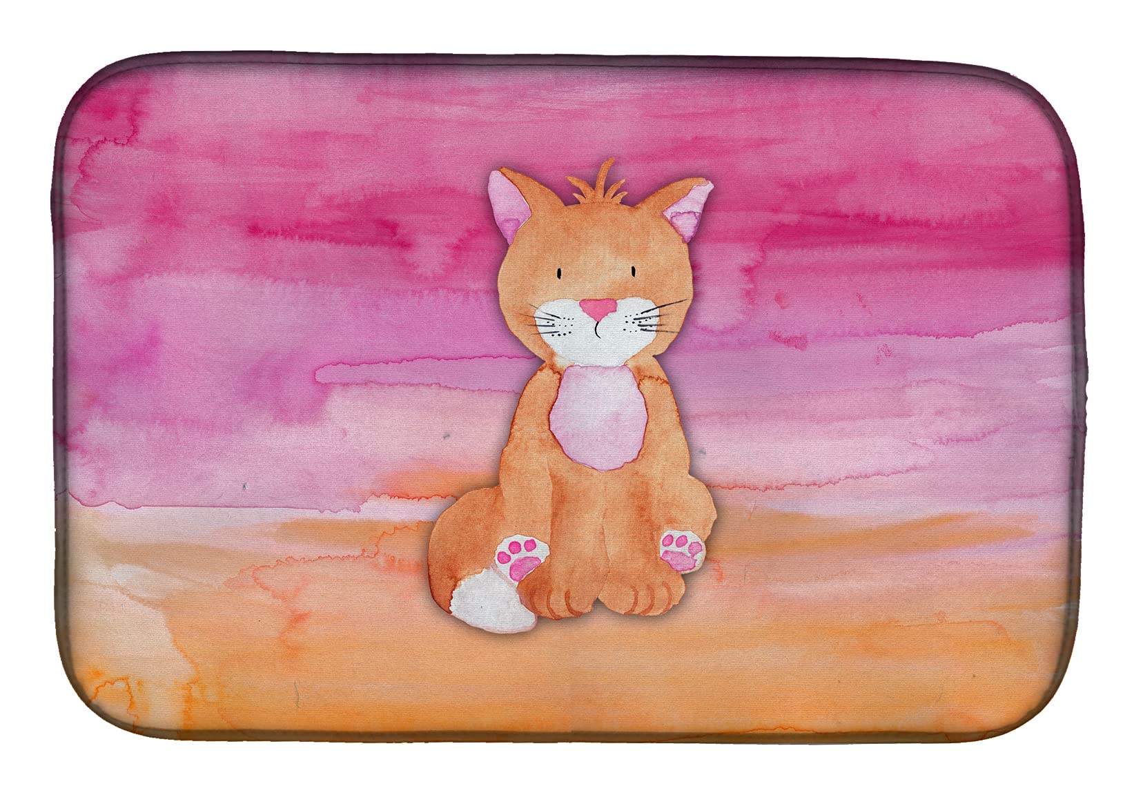 Caroline's Treasures Tappetino Asciuga Piatti | Gatto Acquerello 35,6x53,3 Cm | Assorbente E Decorativo