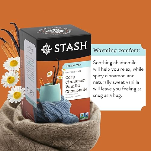 Vista 243 de Stash Té Chai de vainilla descafeinado, 6 cajas con 18 bolsas de té cada una (108 bolsas de té en total)