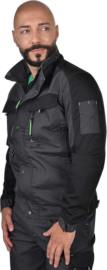 BWOLF Brave Veste de Werk voor Mannen - Multifunctioneel, Multi Poches, Manches Versterkt in Polyester 600D (Blauw, XXL