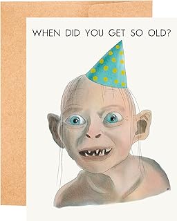 Funny Gollum card, Sarcastic birthday card, Lord of the ring card, Gollum birthday card, Rude inappropriate greeting cards, Funny birthday cards, Humorous card for best Friend Coworkers