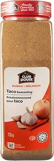 Club House, Quality Natural Herbs and Spices, Taco Seasoning, 735g