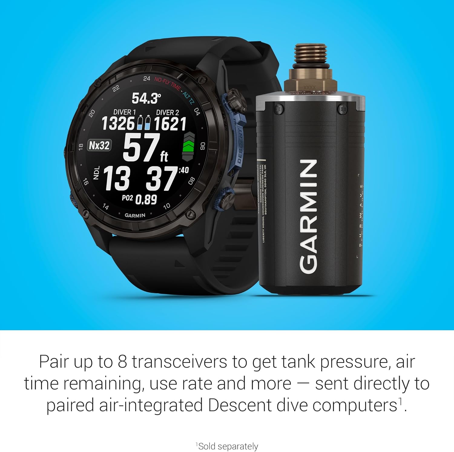 Garmin Descent™ T2 Transceiver with Subwave™ Wireless Communication