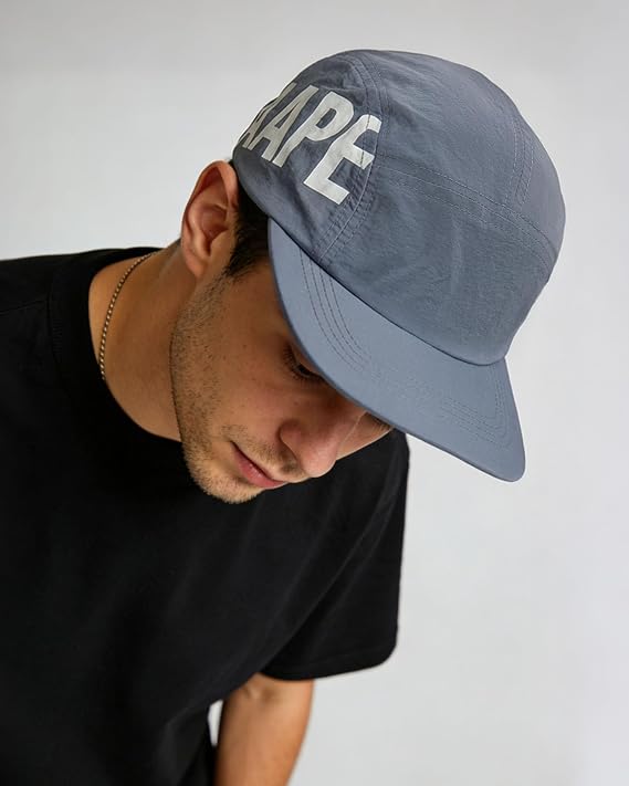 Clape 5 Panel Cap Water Resistant Quick Drying Flat Brim Baseball Hat