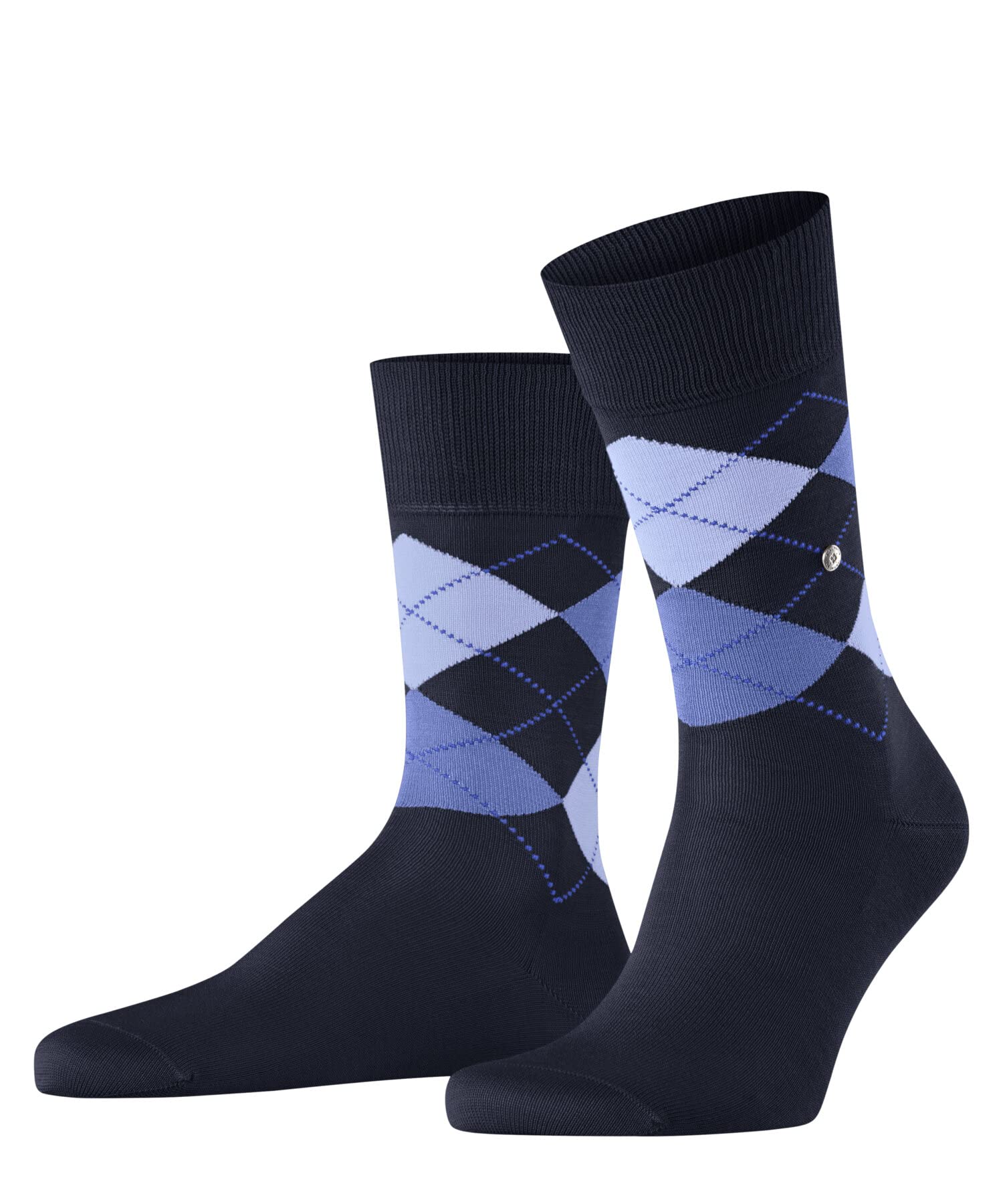 Burlington Men's Manchester M So Cotton Patterned 1 Pair Socks, Blue Marine 6120, 6.5-11