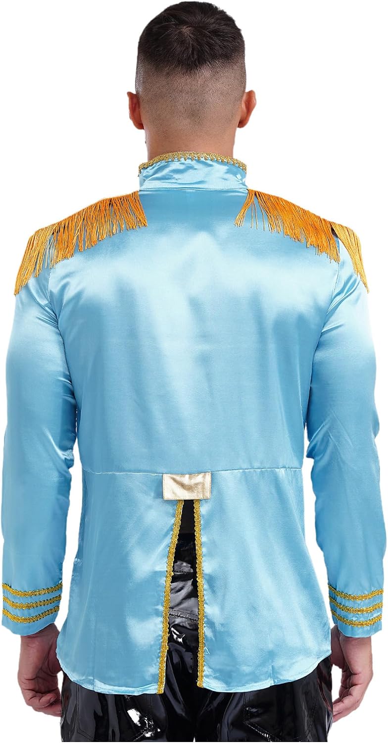 Agoky Mens Hippie Music Star 1960s Xmas SGT Sergeant Pepper Jacket Halloween Costumes