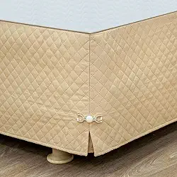 Saia para Cama Box Queen Matelada com Pingente - Avelã (Avelã, Queen)