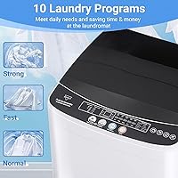 Vista 3 de 2.0 Cu Ft Compact Washing Machine, 16 lbs Portable Washing Machine with 8 Wash Programs, Compact Laundry Washer for Homes & Apartments, Dorm, Small