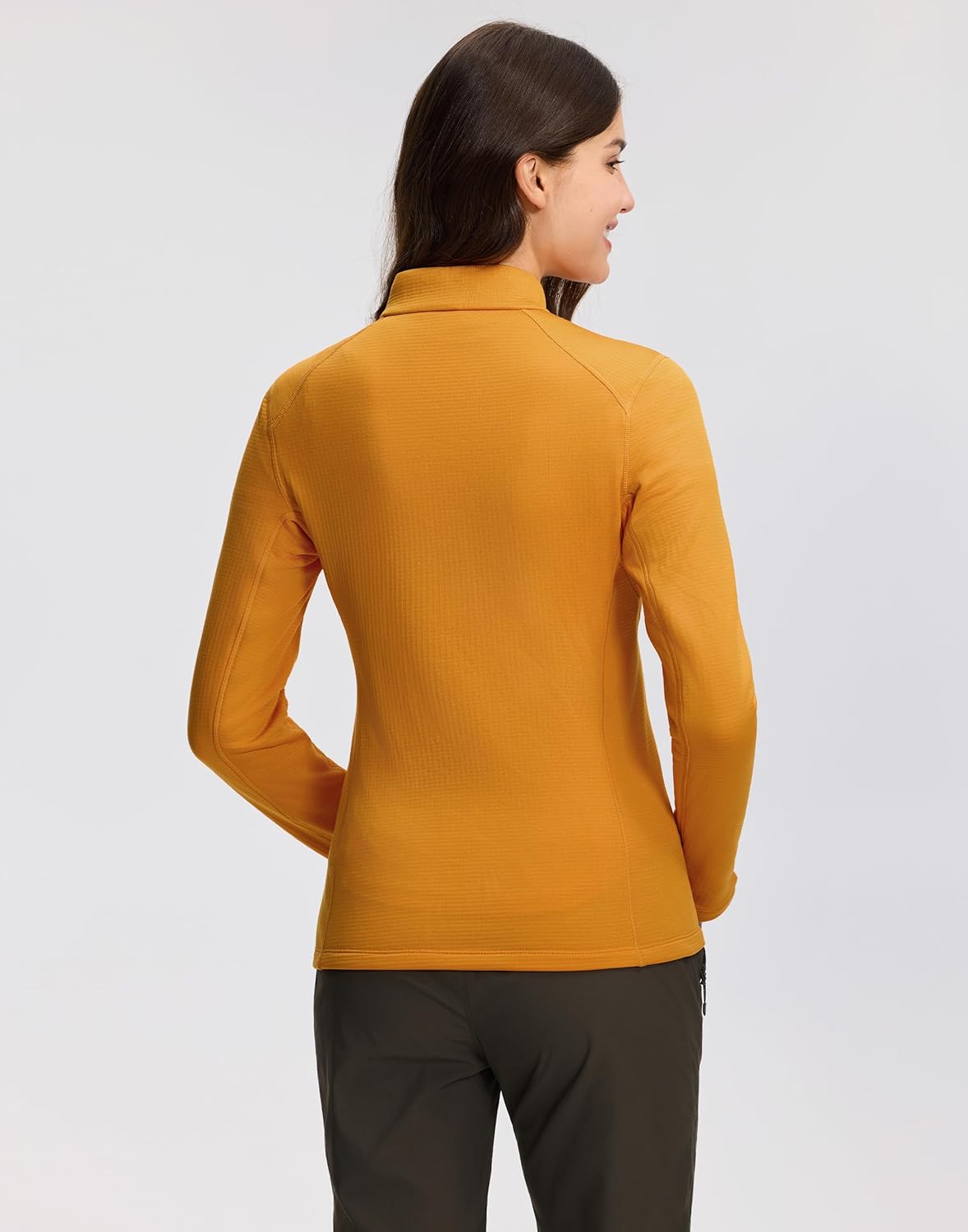 Pioneer Camp Women's Fleece Lined Quarter Zip Pullover Lightweight Thermal Sweatshirts Long Sleeve Running Athletic Tops