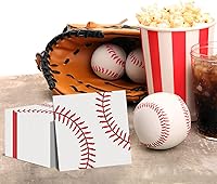 Vista 5 de Servilletas de béisbol para decoración de fiesta de cumpleaños, temática deportiva, servilletas de papel desechables para niños, baby shower