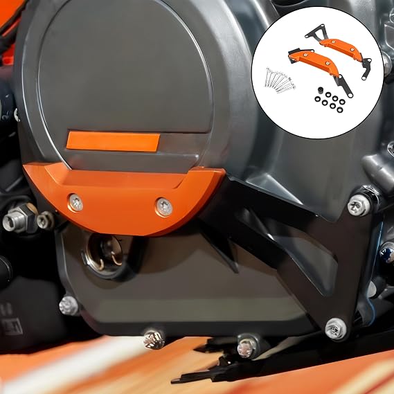 Engine Guard Protector Stator Cover Replacement for KTM Duke 250 390 RC390 2017 2018 2019 Engine Slider Cover Protector (Orange)